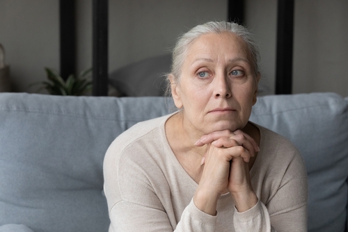 Unhappy older woman
